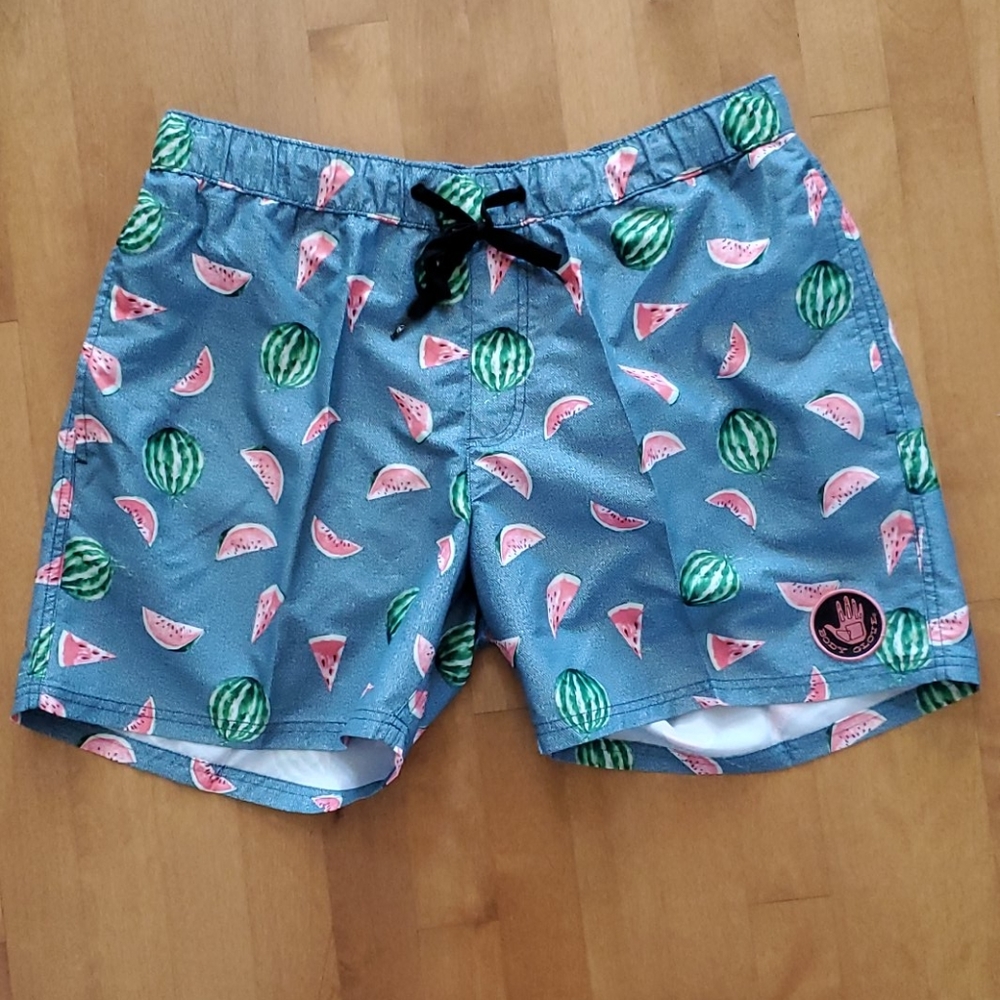Body Glove WATERMELON Volley Swim Shorts Trunks Size Large XL 6" inseam NWT